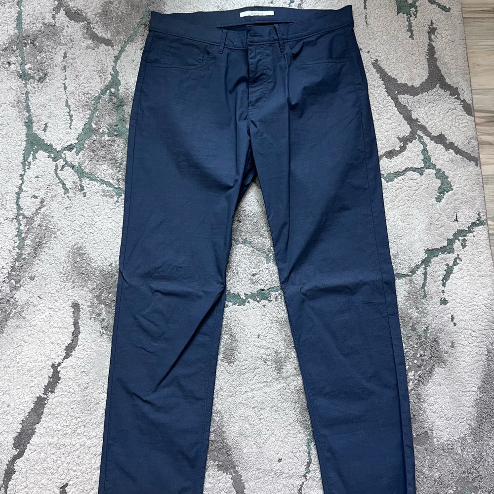 Perry Ellis Portfolio Textured Navy Dress Pants